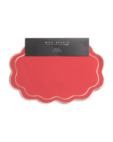 4pk Embroidered Scalloped Edge Placemats | TJ Maxx