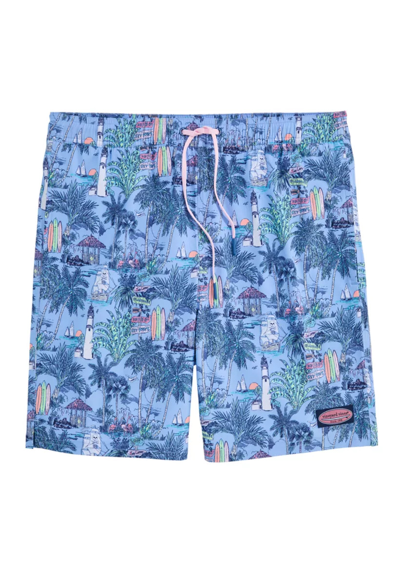 7" Printed Chappy Swim Trunks | Belk