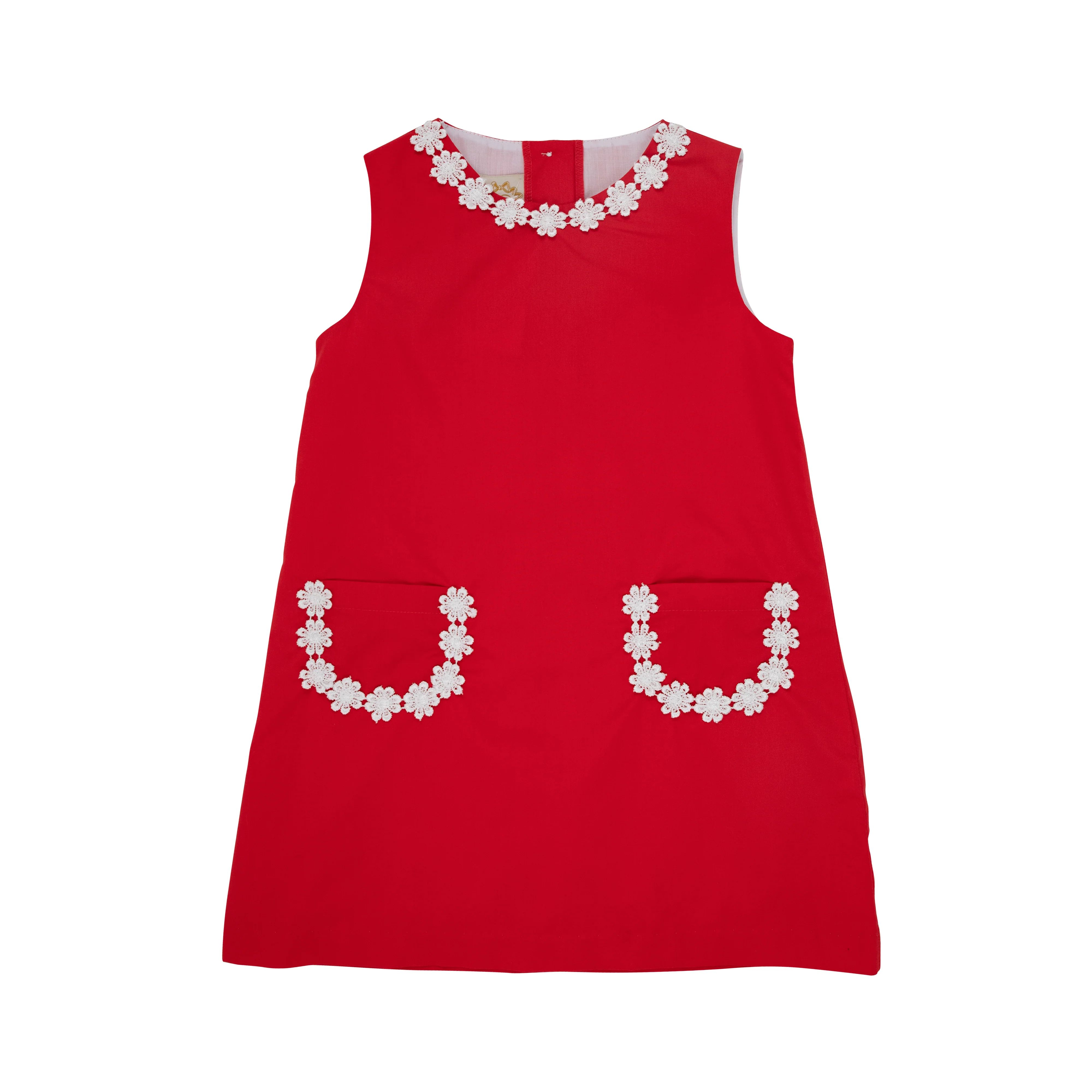 Primland Play Dress - Richmond Red with Worth Avenue White Daisies | The Beaufort Bonnet Company