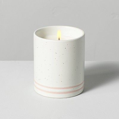 7.1oz Citrus Grove Speckle Striped Ceramic Seasonal Candle - Hearth & Hand™ with Magnolia | Target