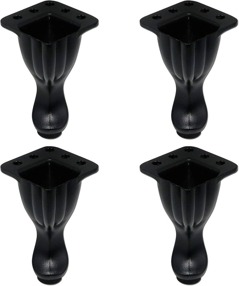 T Tulead 3.15-Inch Length Furniture Legs Couch Feet Aluminum Alloy Cabinet Feet Dresser Legs Pack... | Amazon (US)