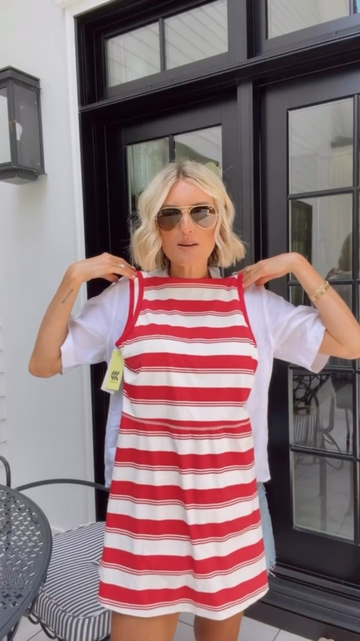 I love this striped athletic dress. It is a nice pinky red and cream stripe pattern! I am planning on styling this with a navy sweater around my shoulders to elevate it! I bought size S

Loverly grey, Target athleisure dress, everyday casual outfit, all in motion dress, athletic dress affordable, women’s workout look inspo

#LTKfitnessgoals #LTKSeasonal #LTKActive