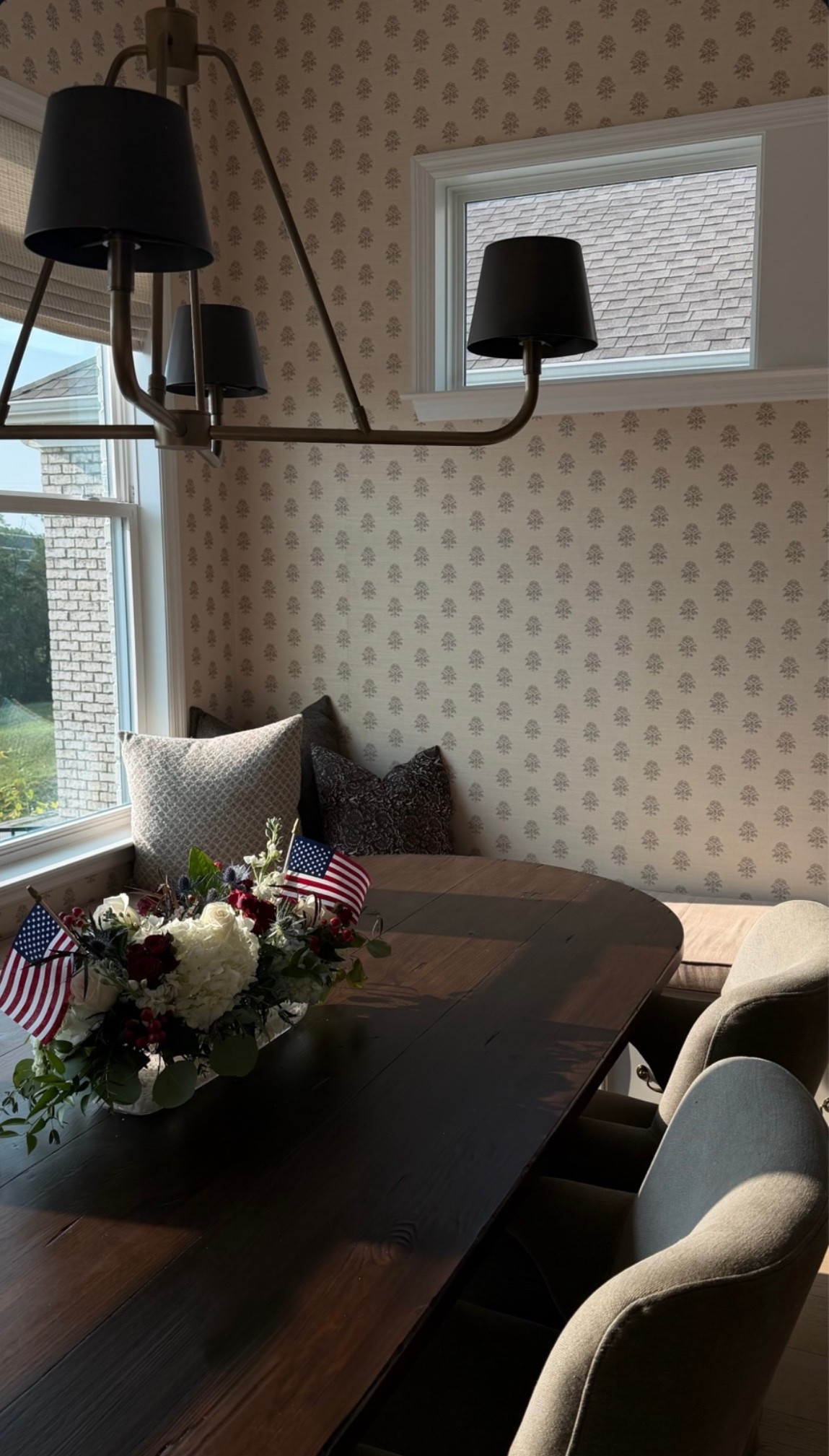Linked what I could in our dining nook🤍 wallpaper is the blush color

#LTKHome