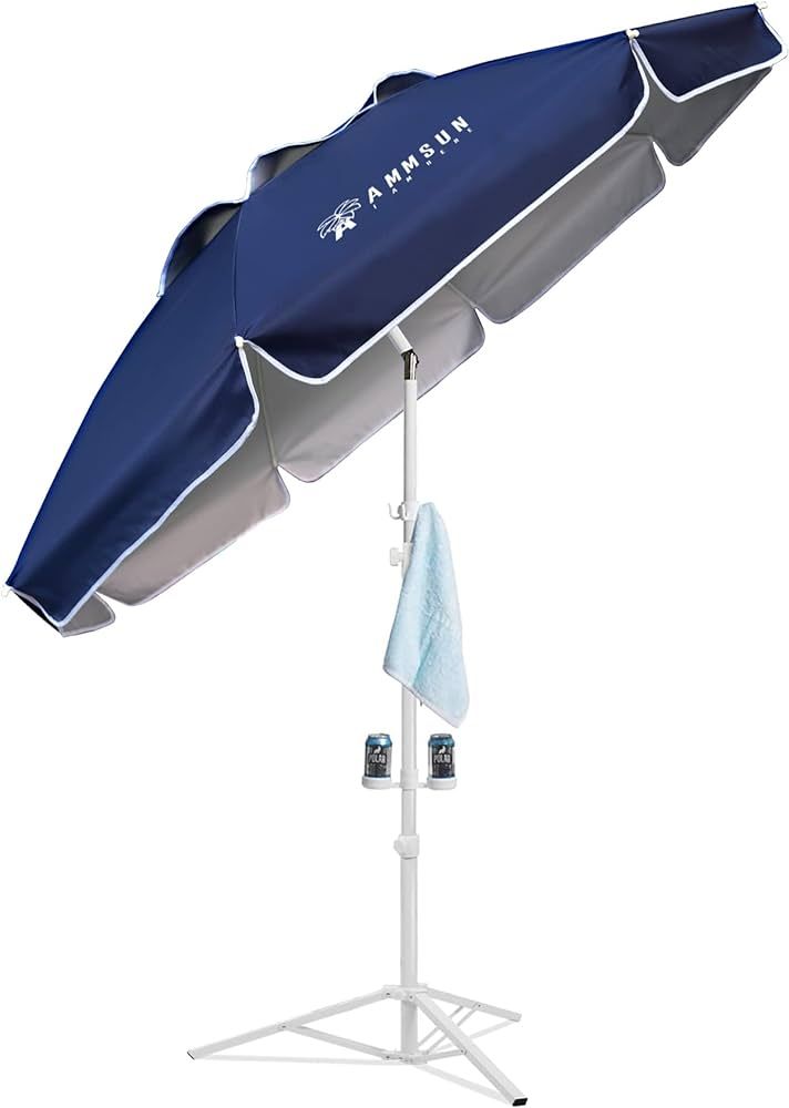 AMMSUN Shade Umbrella, Premium Portable Umbrella with Stand, 6.5ft Lightweight Sports Umbrella fo... | Amazon (US)