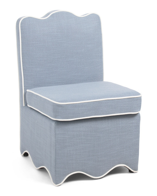 21x33 Scalloped Bottom Skirted Dining Chair | TJ Maxx