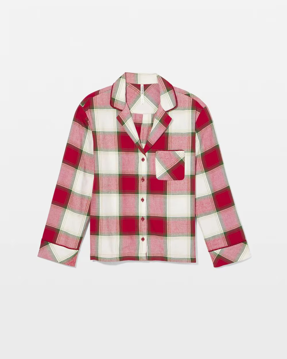 Long-Sleeve Notch Collar Pajama Top | Soma | SOMA