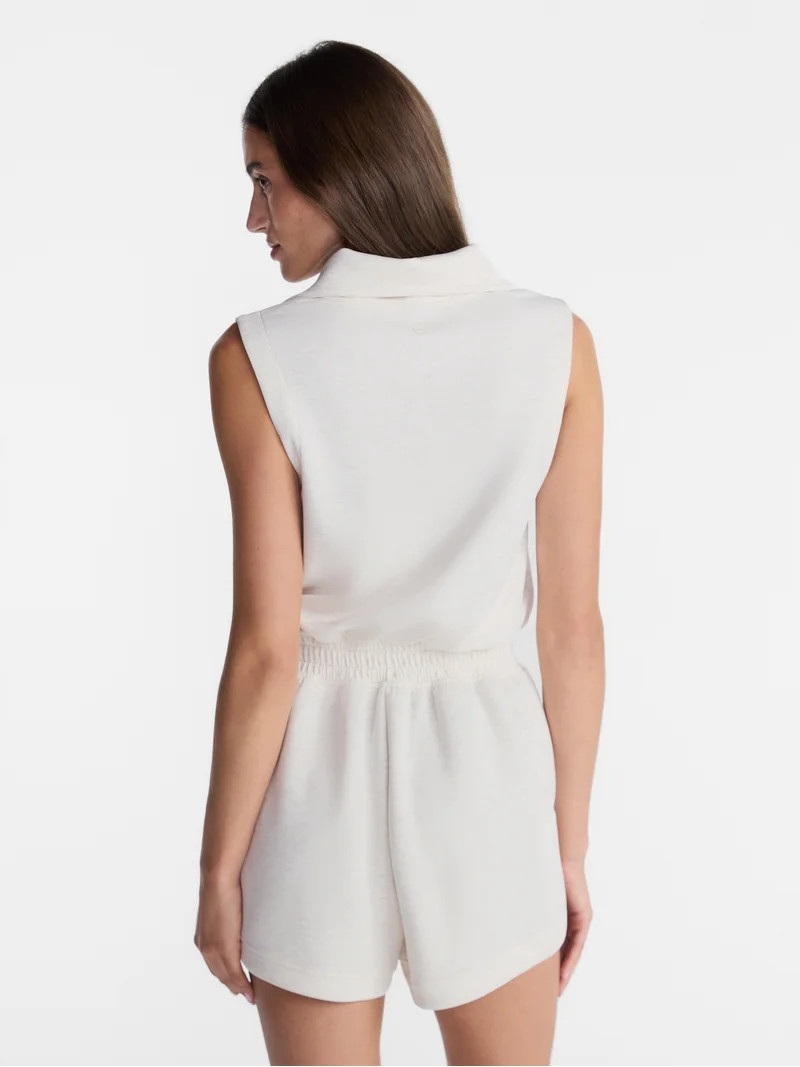 Avia Women's Scubaknit Romper, Sizes XS-4X | Walmart (US)