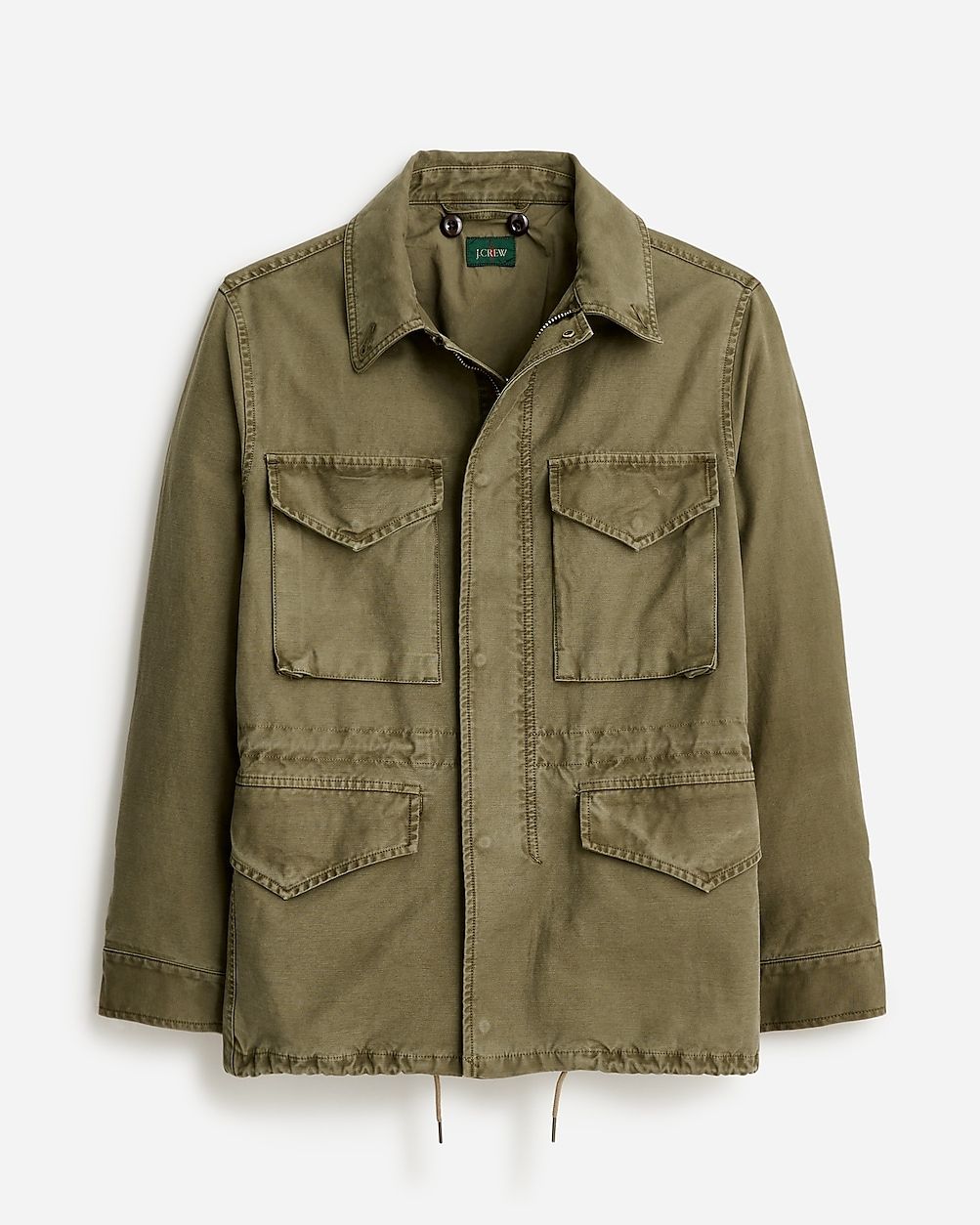 Garment-dyed field jacket in reverse cotton sateen | J. Crew US