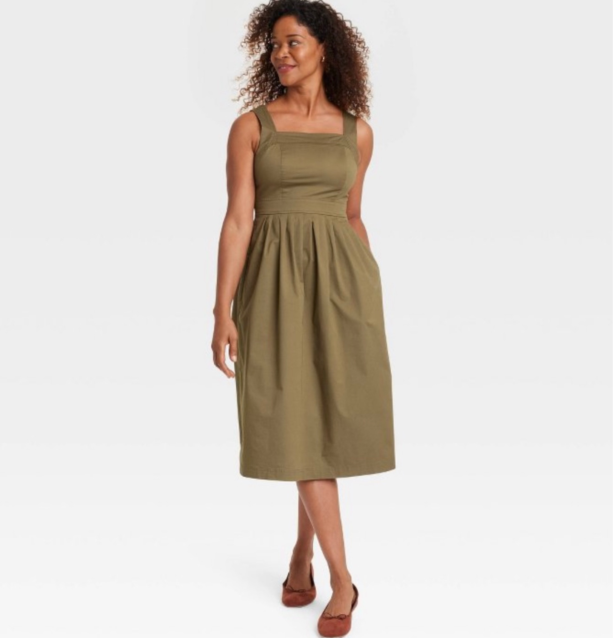 knox rose green dress Floral Cross Back Pleating Dress in Pale Lemon Green Large