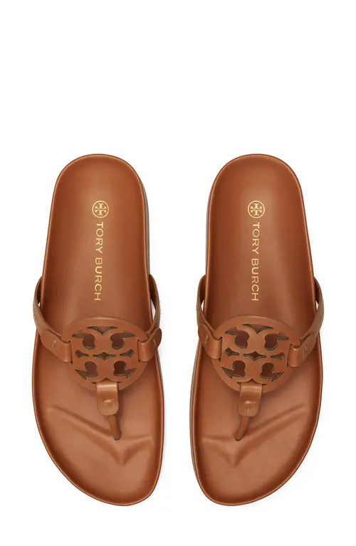 Tory Burch Miller Cloud Thong Sandal in Bourbon Miele at Nordstrom, Size 10 | Nordstrom