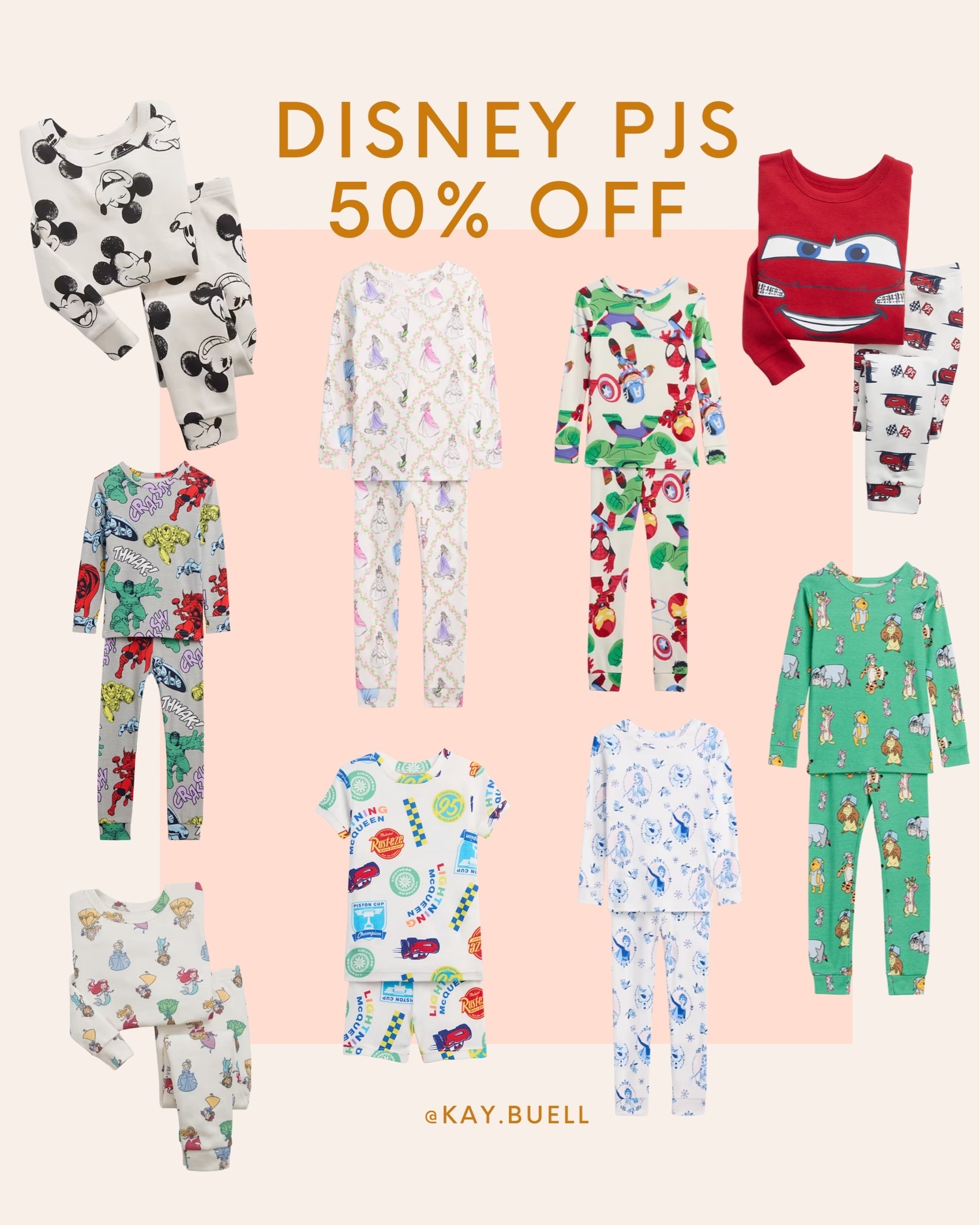 Disney pjs for kids! On sale!
