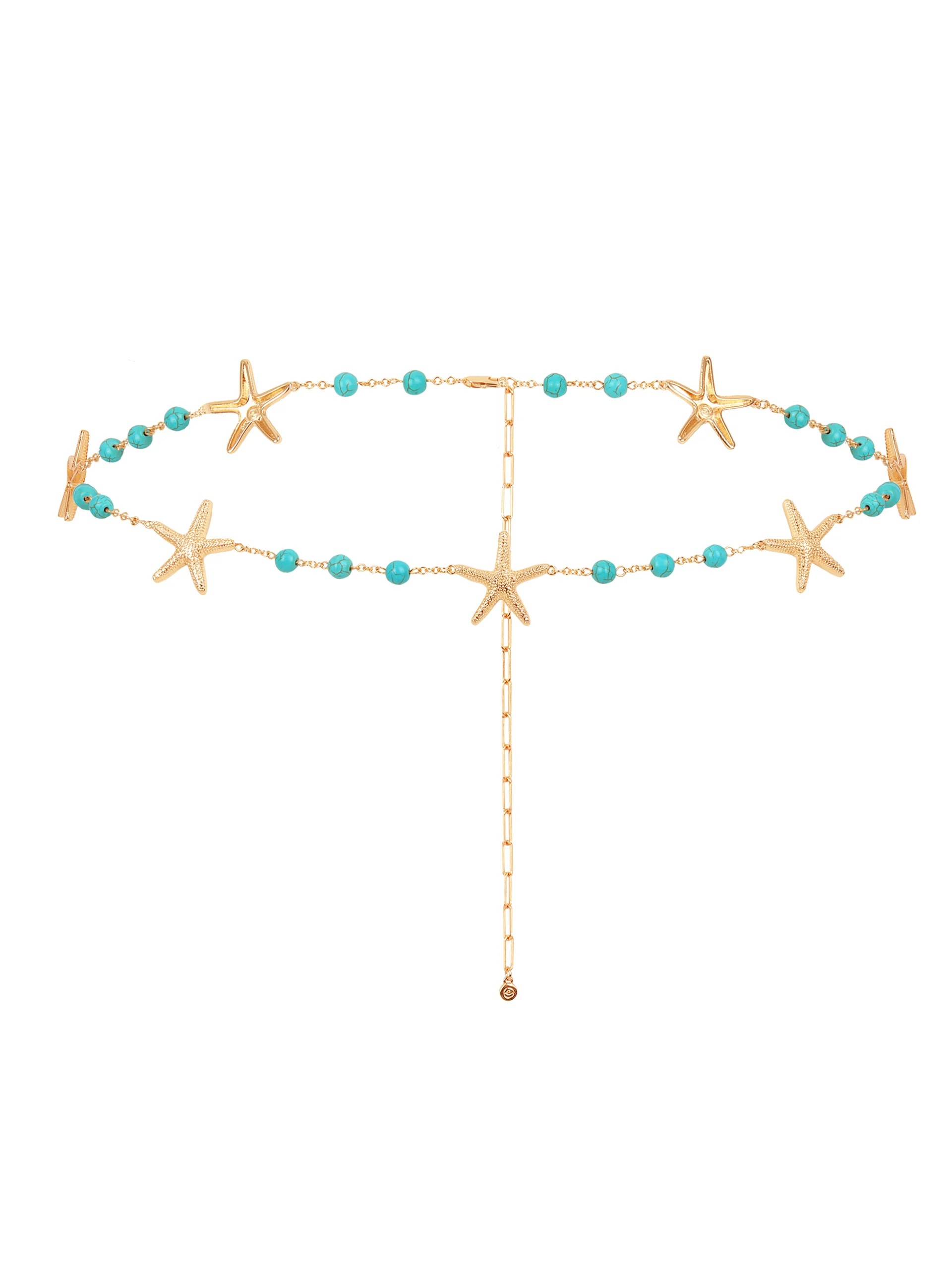 Starfish and Turquoise Bead Waist Chain | Ettika