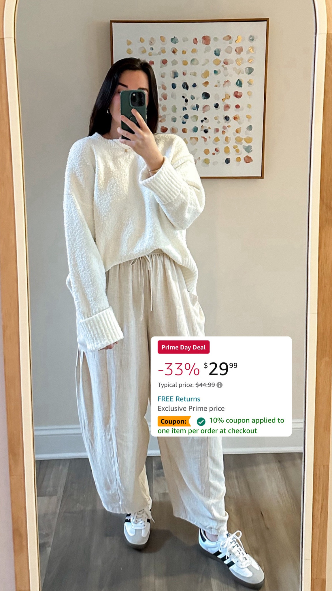 Sweater 33% off + another 10% coupon, Prime day

#LTKSeasonal #LTKFindsUnder50 #LTKSaleAlert