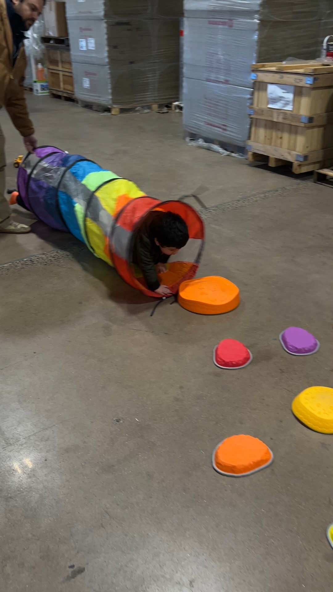 A trampoline park in our warehouse so the kids can burn some energy this winter ❄️ 

#LTKGiftGuide #LTKKids #LTKHoliday