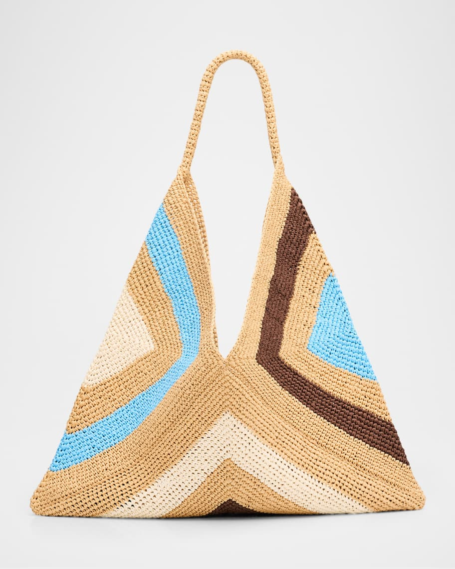 A.L.C. Sid Crocheted Raffia Shoulder Bag | Neiman Marcus