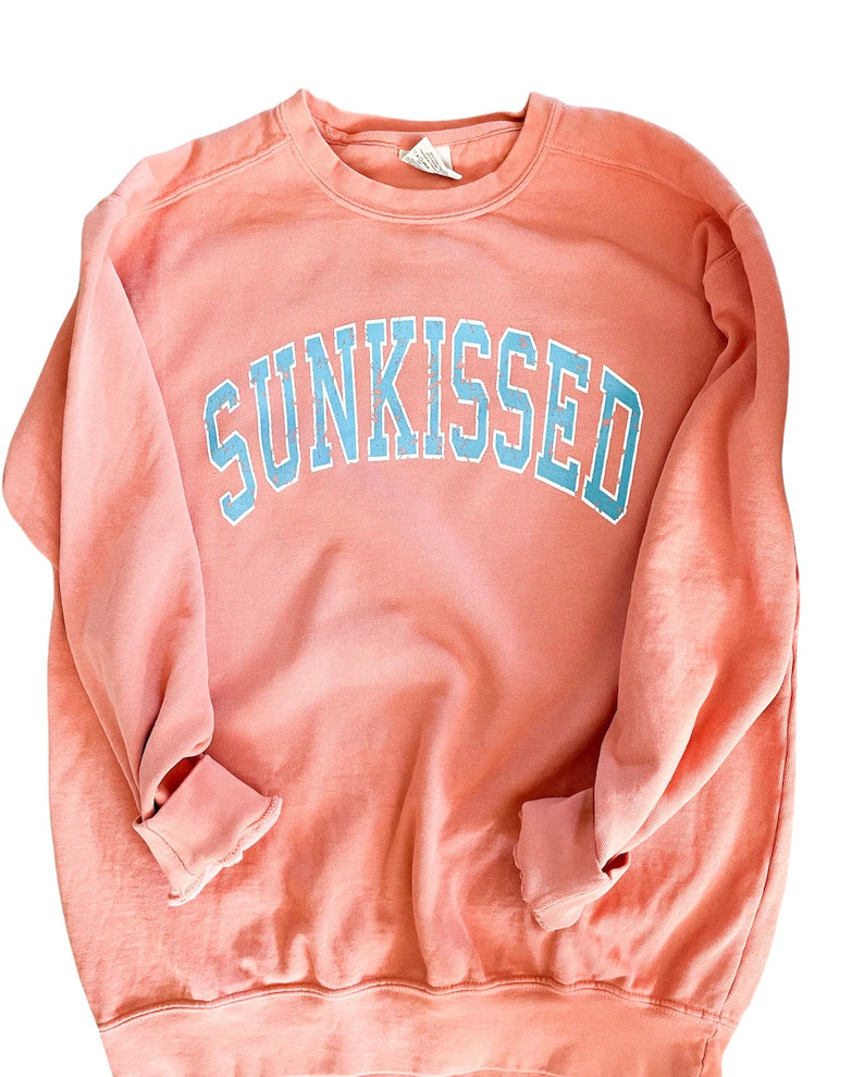 Trendy SUNKISSED Crew Neck Sweatshirt  Trendy Crewneck  | Etsy | Etsy (US)