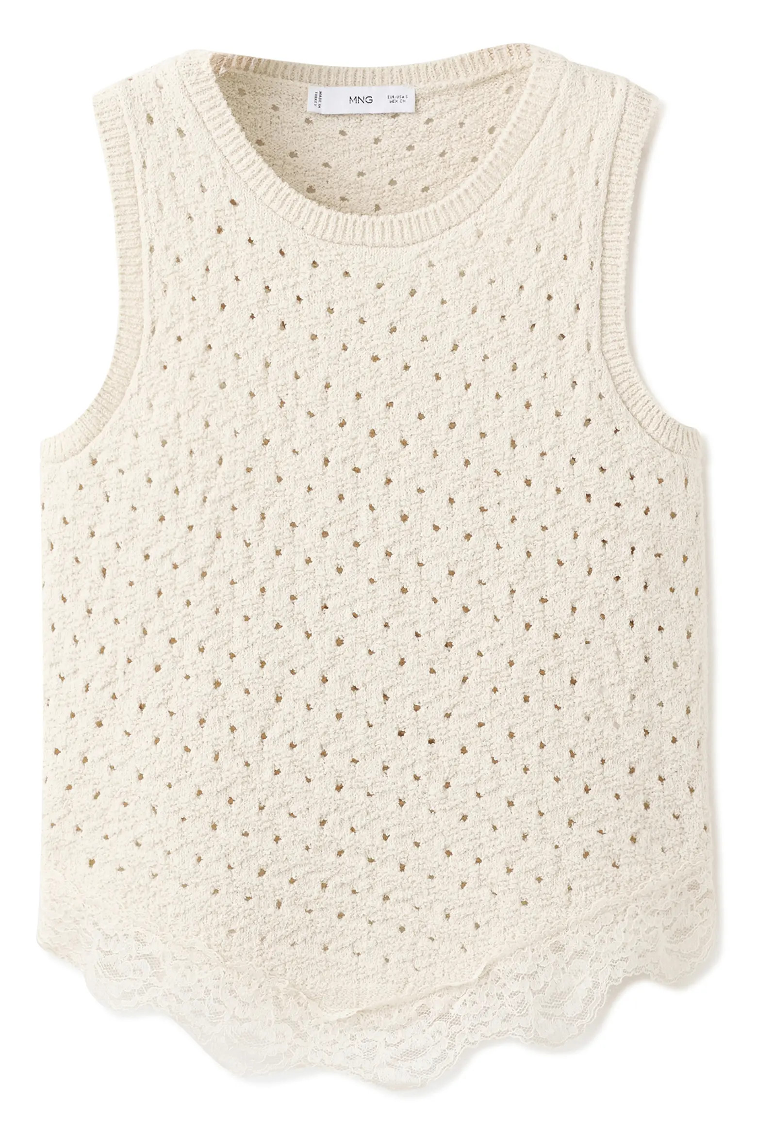 Gala Lace Trim Sleeveless Pointelle Sweater (Women) | Nordstrom | Nordstrom