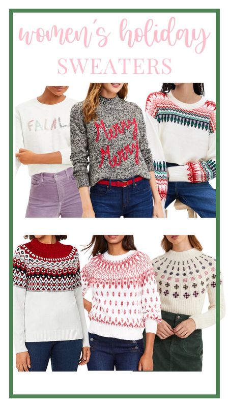 Festive holiday sweaters! 

#LTKstyletip #LTKunder50 #LTKHoliday
