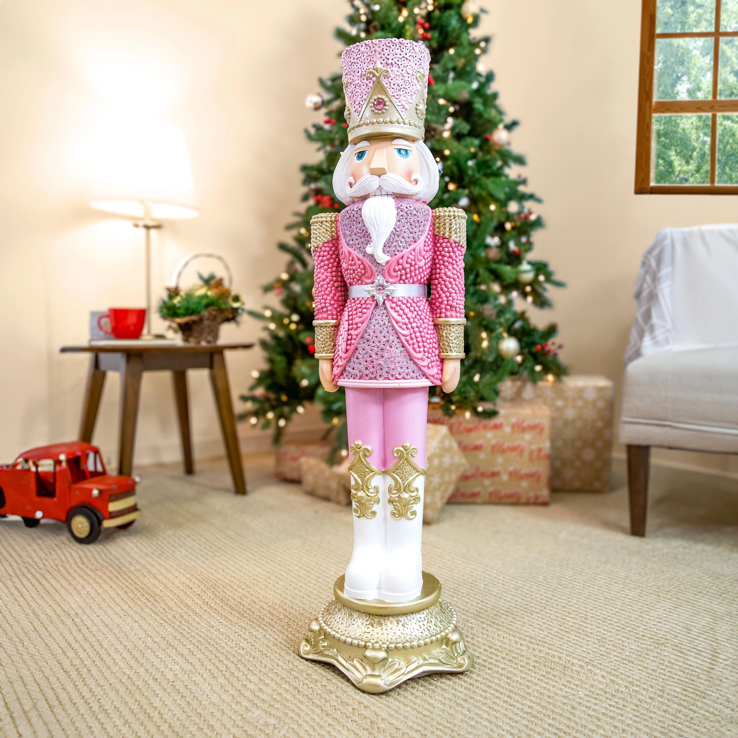 Kenneth the Princely Pink Christmas Statue - 37" H | Wayfair North America
