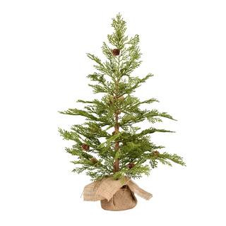 24" Unlit Cedar Pine Artificial Christmas Tree in Burlap Base | Michaels | Michaels Stores