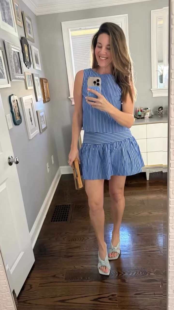 Hear me out. In the 90s once a month, a J.Crew catalog would arrive in the mail. And every spring, they would hit me up with ALL the stripes. My love of stripes was born then, and it still lives within me 😂 

There’s something about a fresh blue and white stripe item for Spring that gives me all the happy vibes. So I pulled together some looks for you in case they make you smile, too! 

We all know when we feel good in what we wear— the day is immeasurably better!

I linked what I could thru LTK but some of this is Zara so, check for those links in stories. Or just DM me!  Xx thx for watching! 💙🤍
