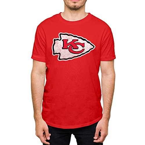 Hybrid Sports NFL - Kansas City Chiefs - Distressed Team Logo - Men's and Women's Short Sleeve T-Shirt - Size Large - Kansas City Chiefs - Red | Amazon (US)