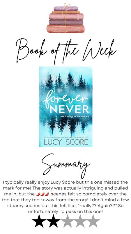 Book review: Forever Never by Lucy Score. 

#LTKFind