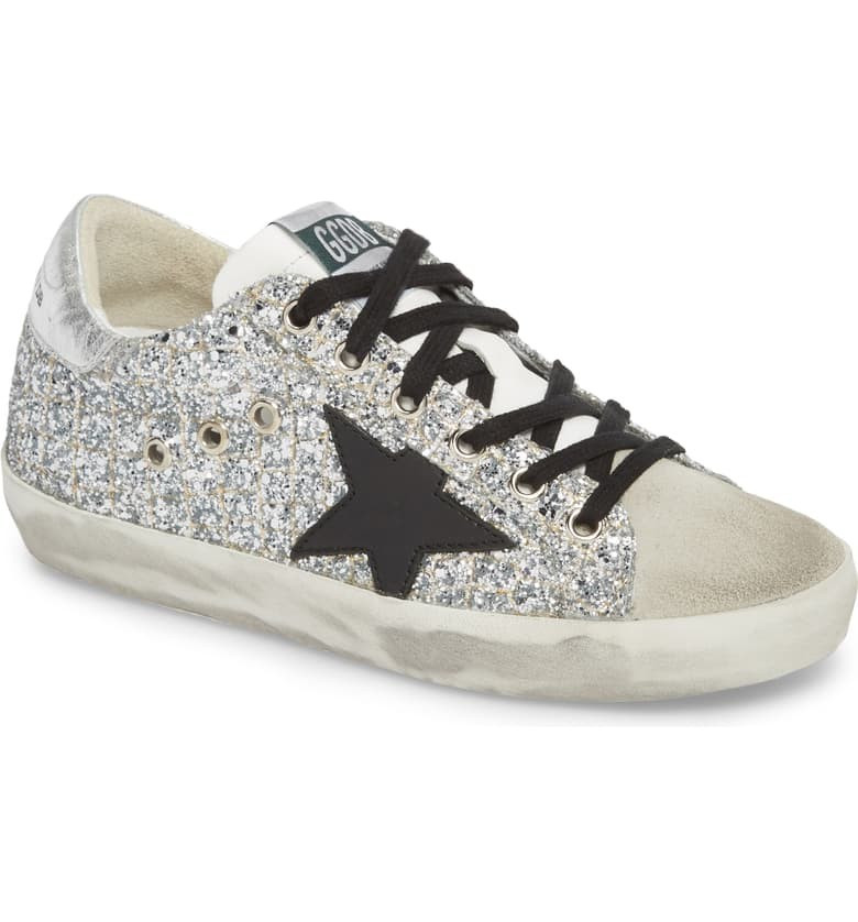 Golden Goose Glitter Superstar Lace-Up Sneaker (Women) | Nordstrom