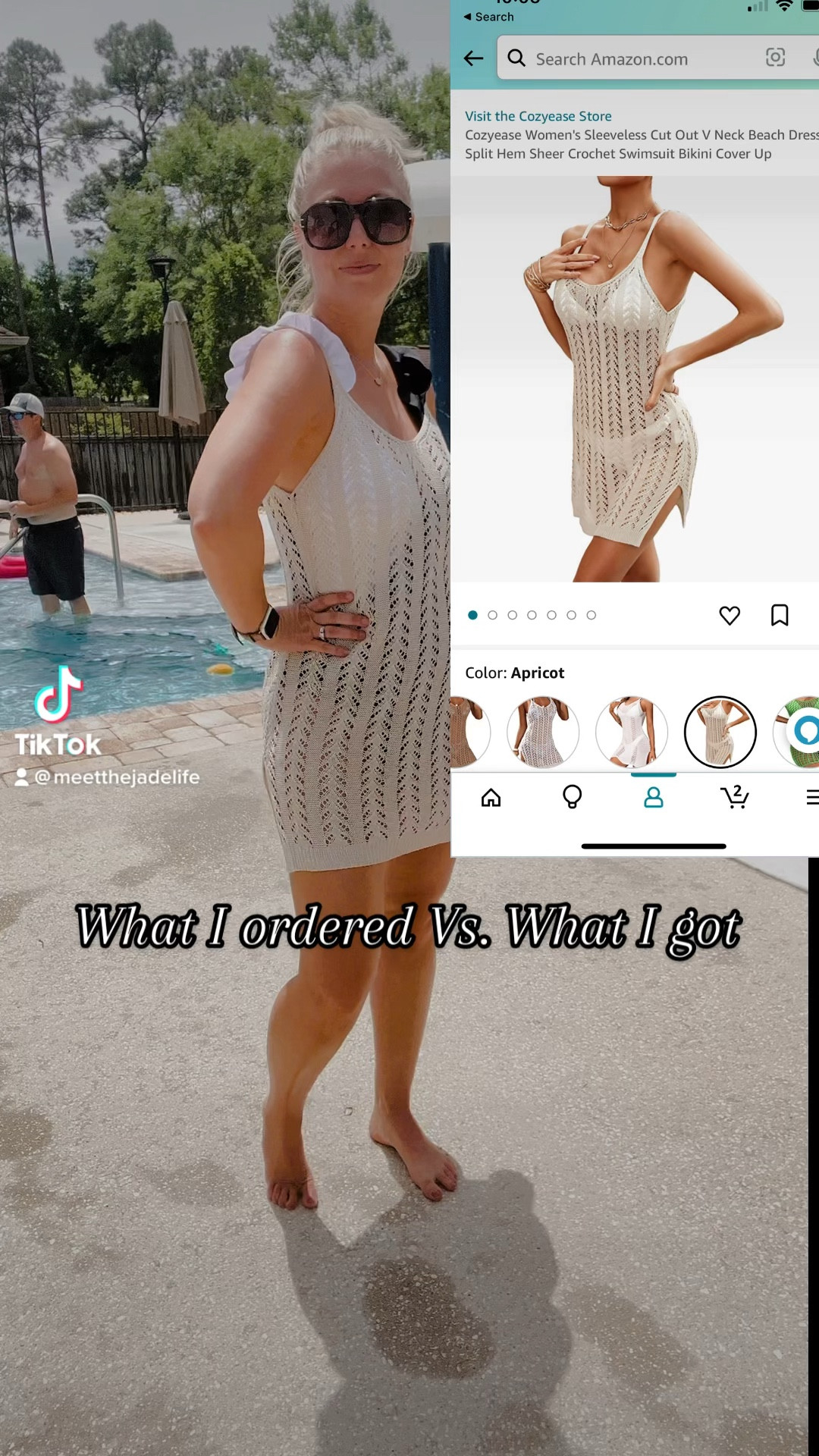 Crochet swimsuit cover up. I'm wearing the color apricot. Comes in 7 colors. 

#LTKunder50 #LTKtravel #LTKswim