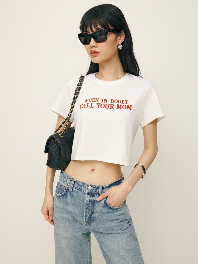 Cropped Classic Crew Tee | Reformation (Global)