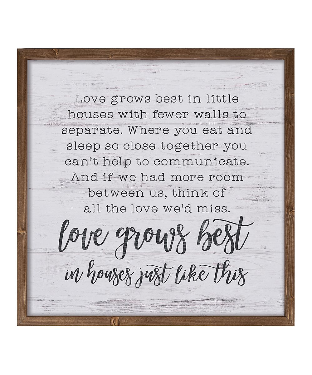 P. Graham Dunn Wall Decor white - 'Love Grows in Houses Just Like This' Framed Print | Zulily