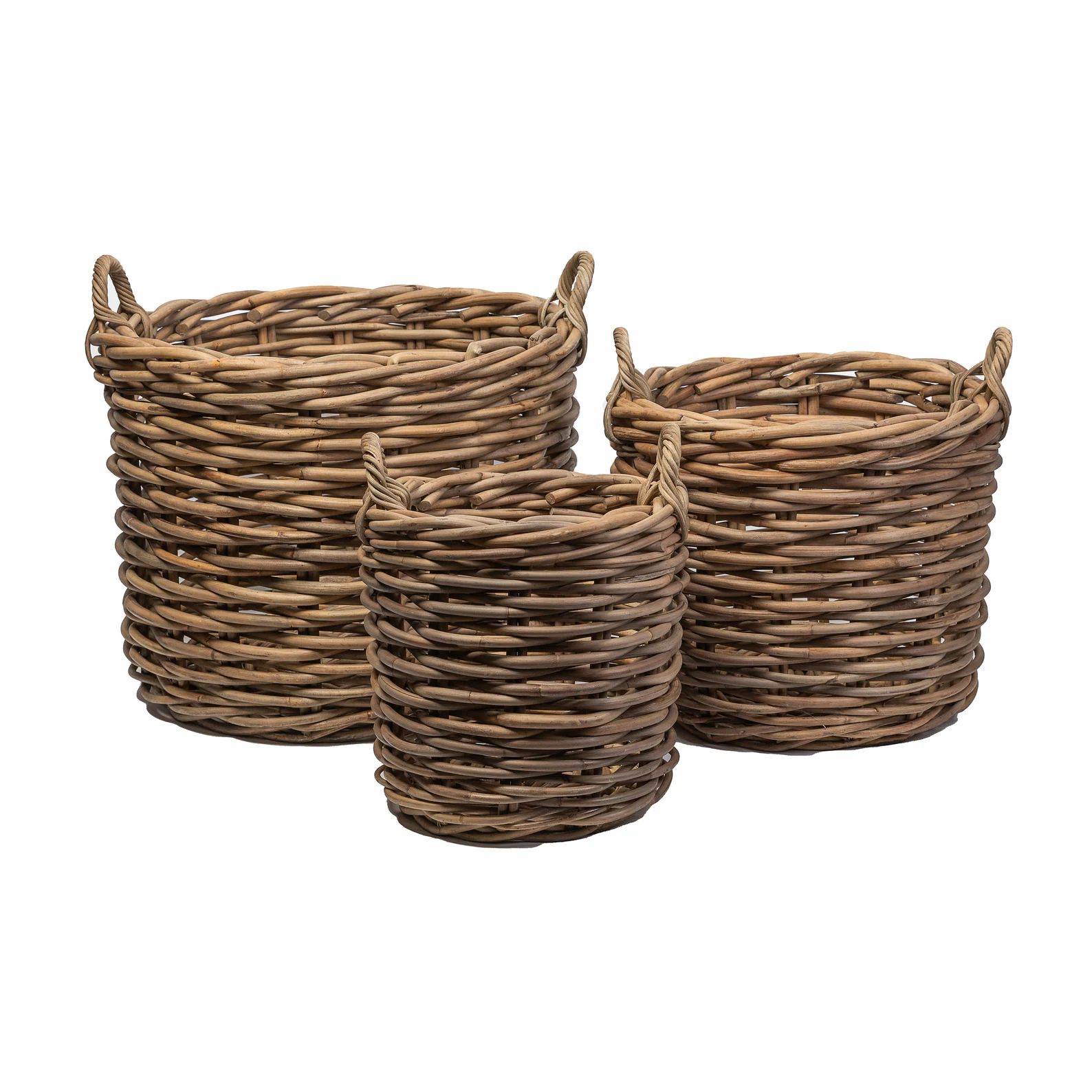 BEAUTIFUL large thick Rattan Baskets, Boho Decor, Boho Baskets, Woven Basket, Rattan Basket, Wick... | Etsy (US)