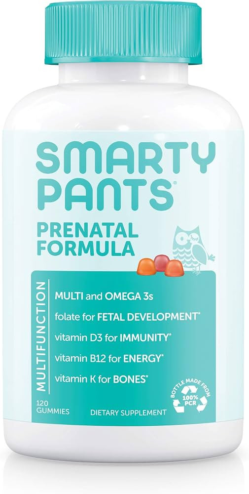 SmartyPants Prenatal Vitamins for Women with DHA and Folate - Daily Gummy Multivitamin: Vitamin C... | Amazon (US)