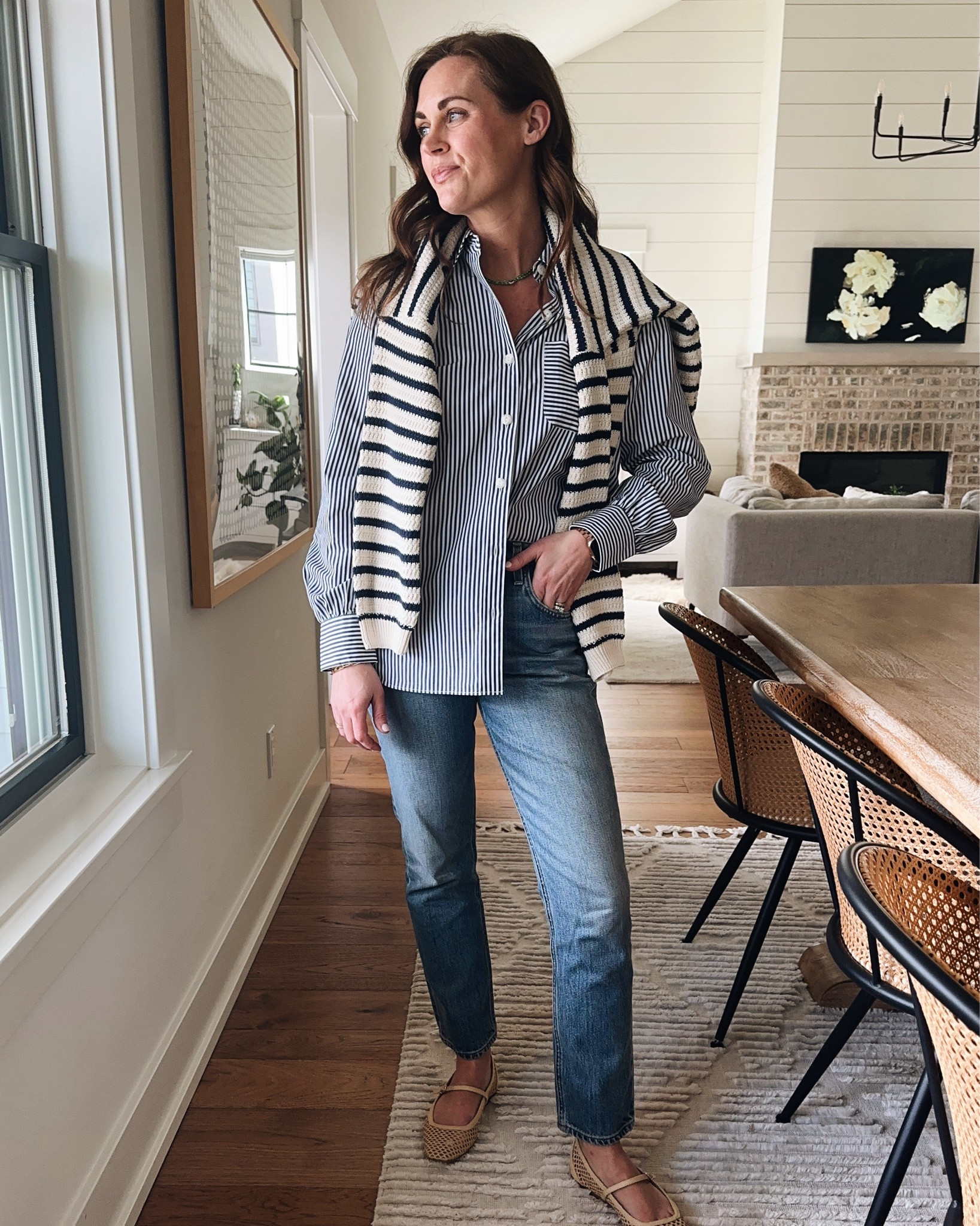 Top & sweater size small
Flats true to size 

#NordstromRackPartner
#RackScore
@NordstromRack

#LTKStyleTip #LTKOver40 #LTKSeasonal