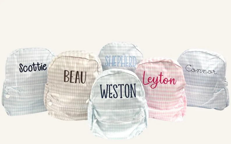 Personalized backpack, monogrammed backpack, full size backpack, | Etsy (US)