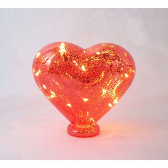 Mercury Lit Glass Valentine's Day Tabletop Decor Red - Spritz™ | Target