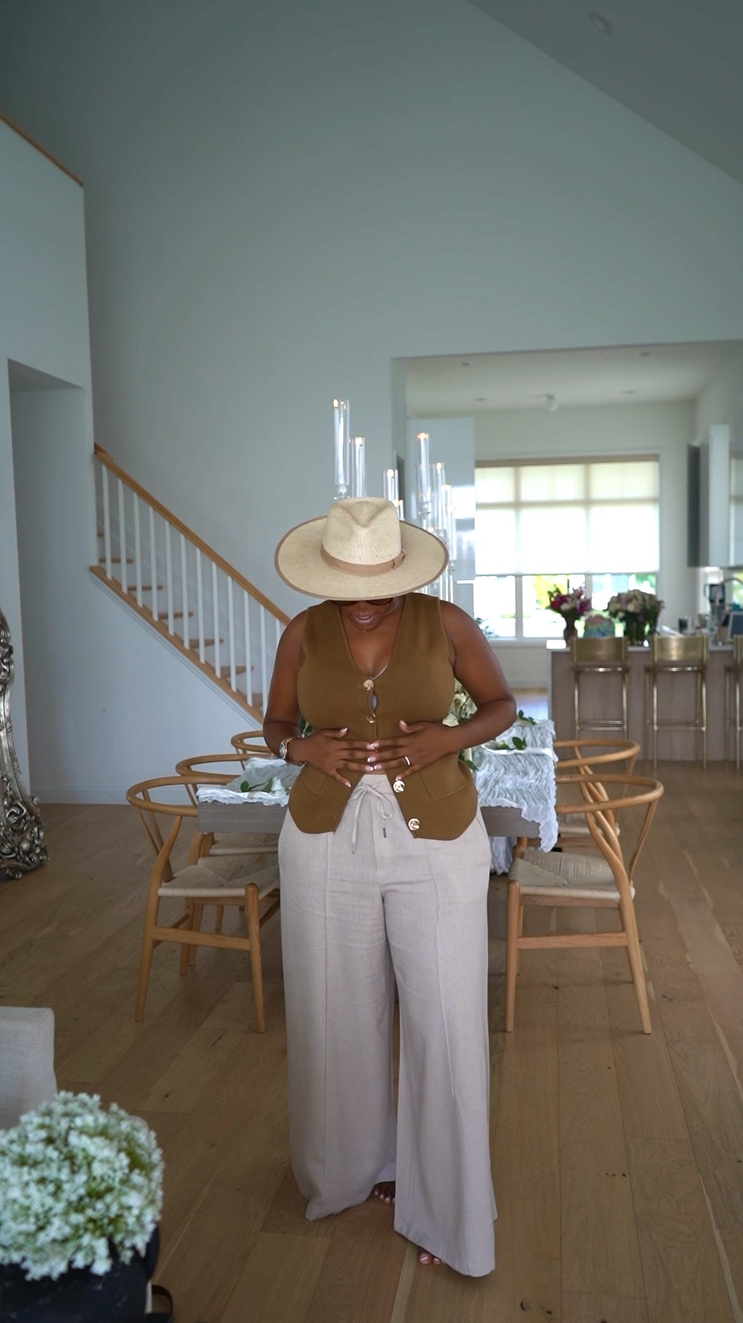 Airport fit 🤍

It’s always going to be lose, and comfortable for me.


Size up on those Amazon pants. My pants are old, kohls no longer sells them.

This vest is Zara large 

https://www.zara.com/us/en/gold-button-knit-vest-p05536114.html


#LTKStyleTip #LTKTravel