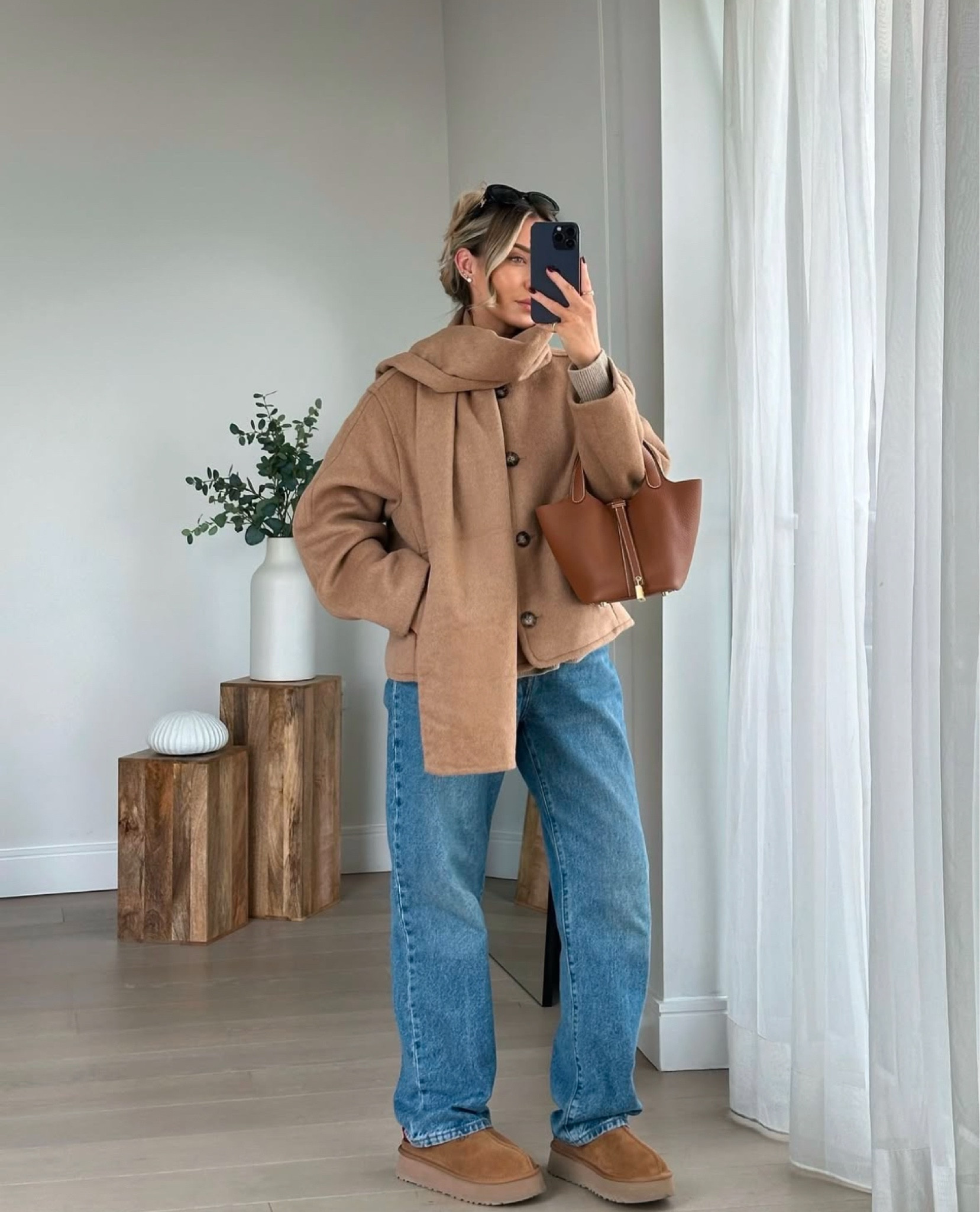 Favourite cosy looks to wrap up warm in and repeat this winter, going into spring. Casual, neutral beige, tan, camel outfit styling Abercrombie scarf coat, Levi jeans, Adidas trainers and Hermes Picotin bag. Perfect look for coffee, shopping or a cosy day

#LTKstyletip #LTKwinter