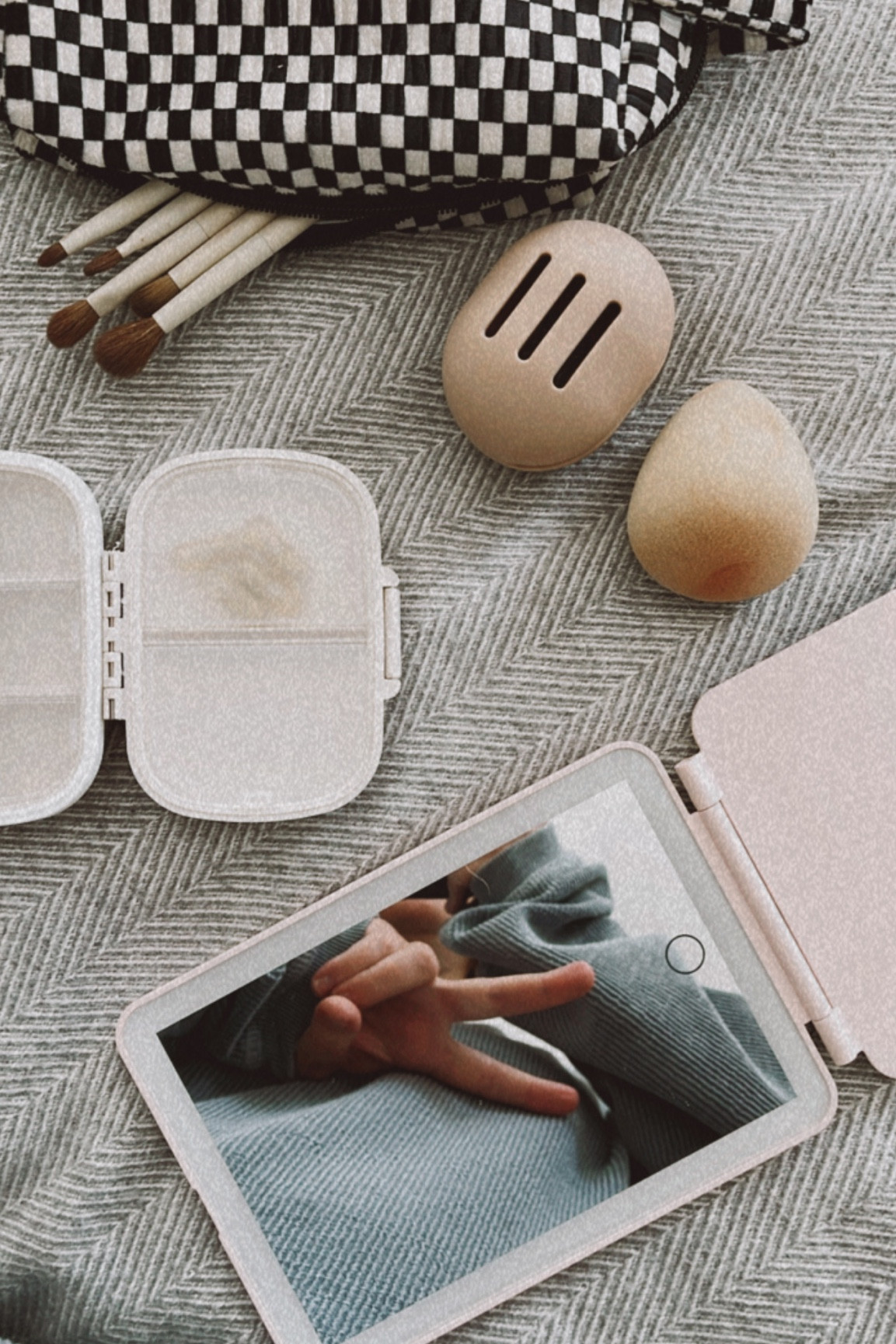 Travel necessities! ✈️🚗🏝 

This beauty blender case is something I use daily, but specifically for travel. Keeps it from getting other things damp and helps it dry. The hard case for traveling with my meds/supps has been a game changer. 

And of course, my love for Vanity Planet runs deep so this travel mirror is a must! Plus it’s lighted. 

#LTKtravel #LTKsalealert #LTKhome