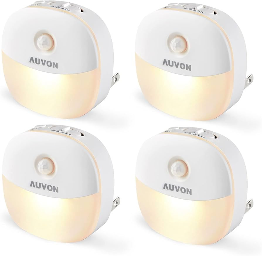 AUVON Plug in Night Light with Motion Sensor and Dusk to Dawn Sensor, Mini Warm White LED Nightli... | Amazon (US)