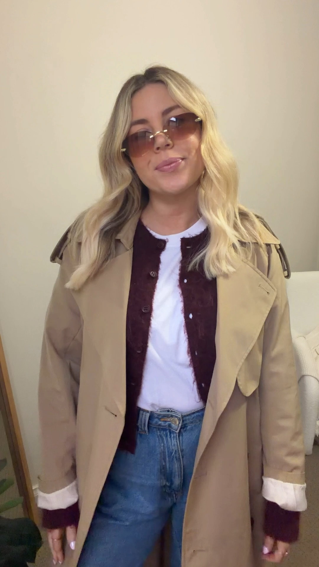 Cardigan on, cardigan off, cardigan over the shoulders… depended on the hour honestly. burgundy layers + a trench for the win 🤎🍂

This trench is old, so I’ve linked similar!

#LTKaustralia #LTKautumn #LTKwinter