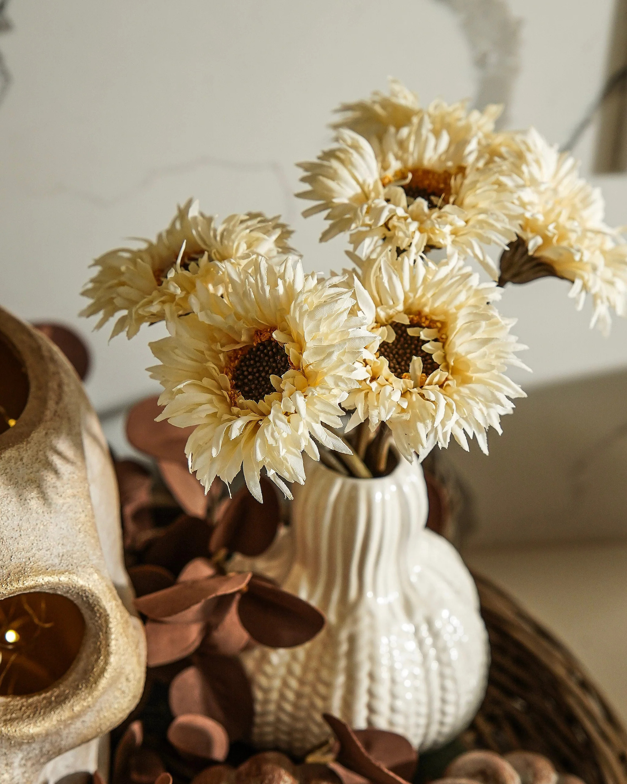 Cream Fall Daisy Bunch | MJHome