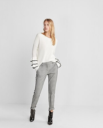 R29 Editor Pick Layered Ruffle Sleeve Pullover Sweater | Express