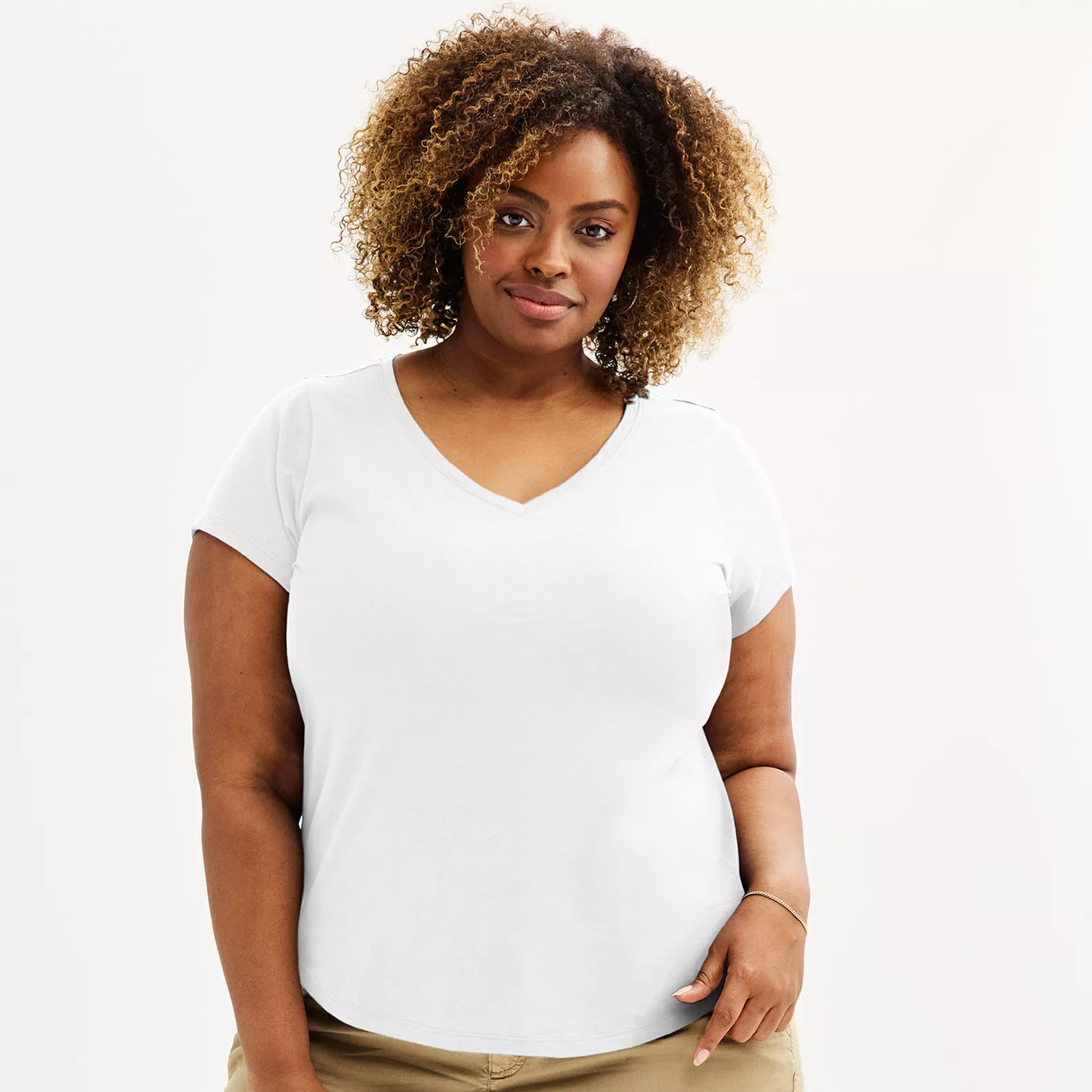 Plus Size Sonoma Goods For Life® Everyday V-Neck T-Shirt | Kohl's