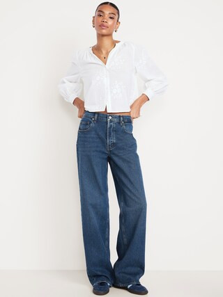 Low-Rise Slouchy Wide-Leg Jeans | Old Navy (CA)