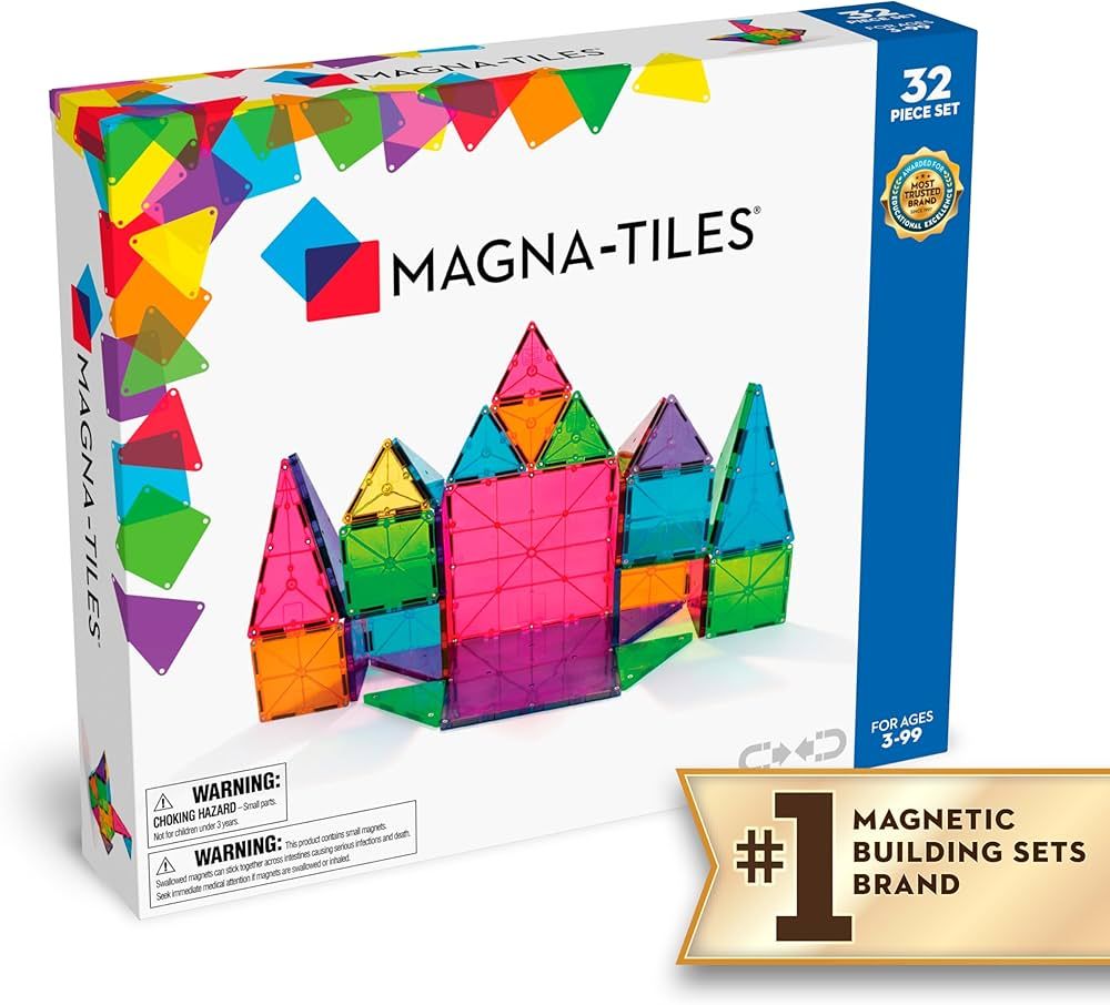 MAGNA-TILES Classic 32-Piece Magnetic Construction Set, The ORIGINAL Magnetic Building Brand | Amazon (US)