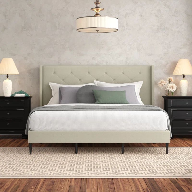 Amiliya Upholstered Wingback Bed | Wayfair North America