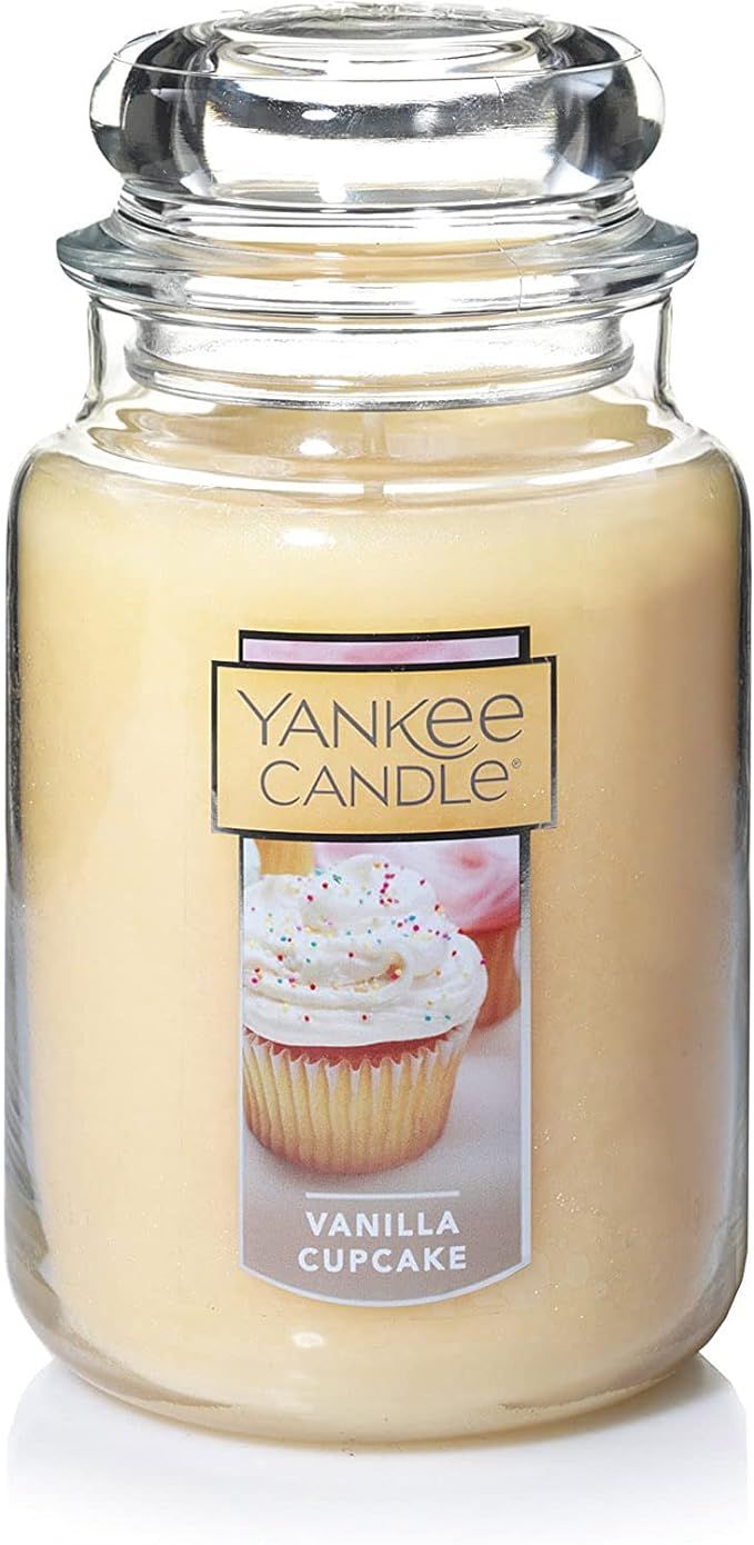 Yankee Candle Vanilla Cupcake Scented 22oz Single Wick Candle, Over 110 Hours of Burn Time, Ideal... | Amazon (US)