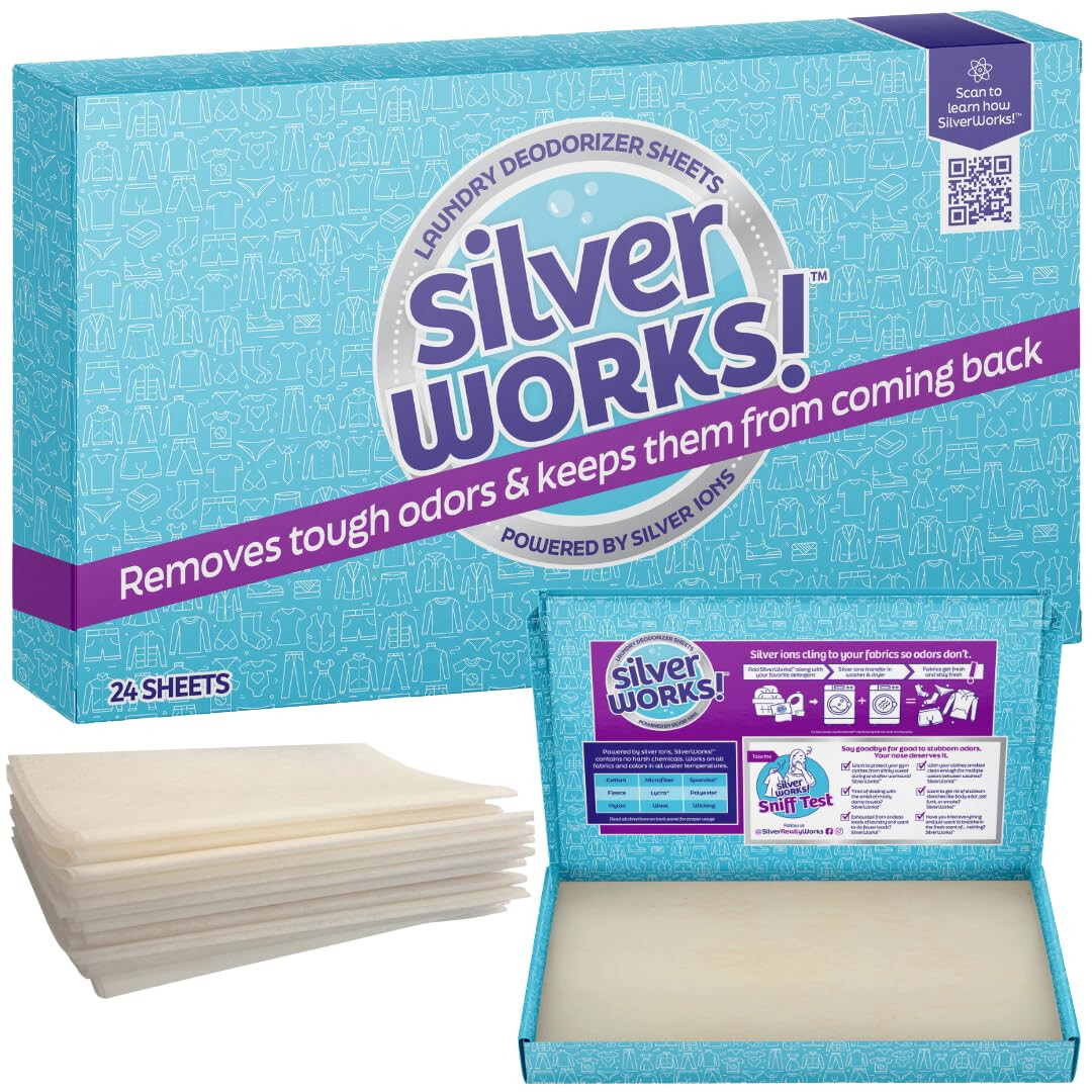 Deodorizer Laundry Odor Eliminator For Clothes - Natural Silver Ion Infused Washer Sheets - Laund... | Amazon (US)