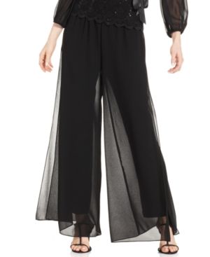 Alex Evenings Wide-Leg Chiffon Pants | Macys (US)